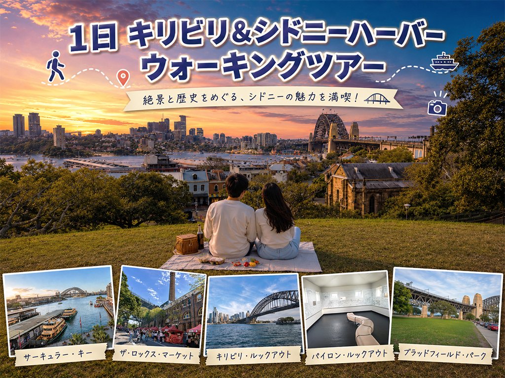 1日 キリビリ＆シドニーハーバー ウォーキングツアー